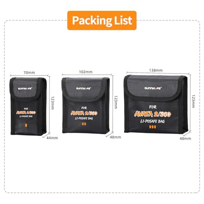 Fireproof Safe Bag for DJI Avata 360 2 Battery Accessories-Large - size: Large (for 3 batteries)