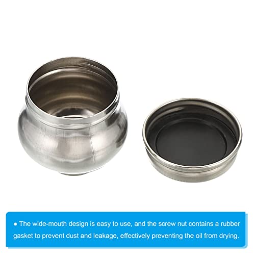 PATIKIL 2" x Palette Cups Paint Pot Container Cup Stainless Steel - size: 2" x 2" x 1.8"