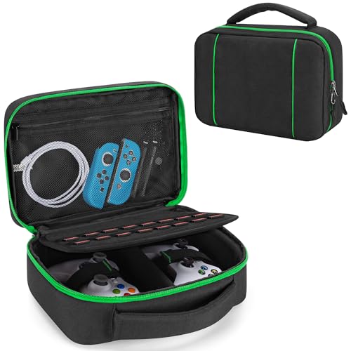 PGmoon Carrying Case Compatible With PS5/PS4/Xbox/Switch Pro Controllers - color: Green