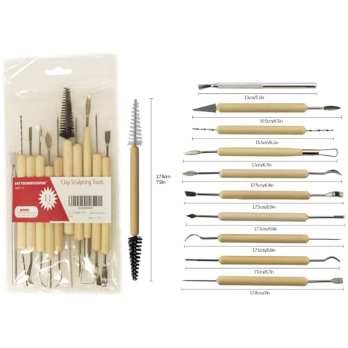 S & E TEACHER'S EDITION 11 Pcs Pottery & Clay Sculpting Tools - size: 11 PCS