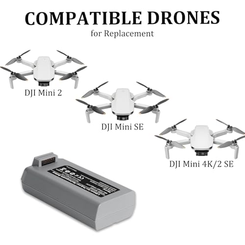 2 Pack Mini 2 Series Intelligent Flight Battery for DJI Mini 4K, Mini 2 SE, Mini 2, Mini SE with Extended Capacity 2400mAh-7.7V Max.31 Mins Flying for Drone Replacement - color: 2 Pack