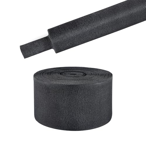2 in 1 Heat Shrink Braided Sleeving Fabric Tubing 2"-32FT - size: 2"(50mm), style: 32FT
