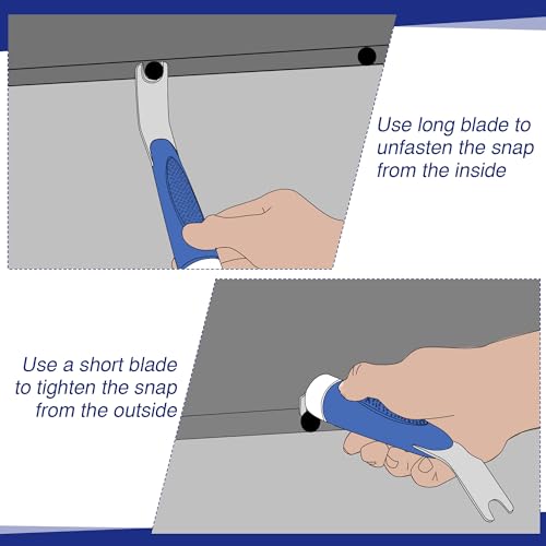 Enhon Boat Canvas Snap Tool, Dual-Ended Stainless Steel Remover Blue - color: Blue