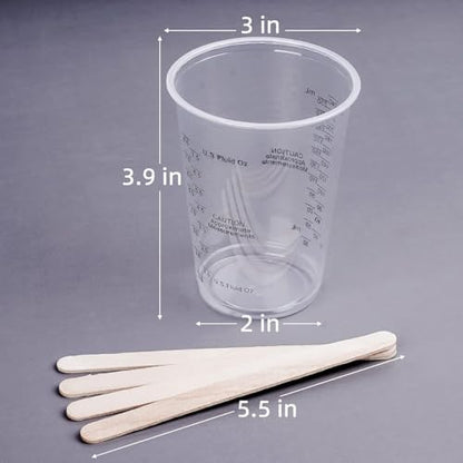 Epoxy Resin Mixing Cups 50Pcs 8oz with Sticks Paint Pigment Measuring