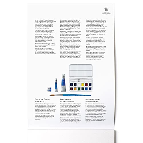 Winsor & Newton Professional Watercolor Paper Pad, 9" x 12", Natural White - size: 9" x 12", style: Side Glued