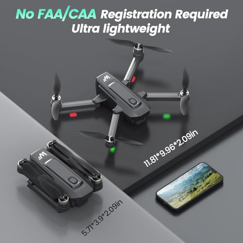 WeFone WF30 Foldable 4K Camera GPS Drone Adult Beginners Brushless Black - style: drone