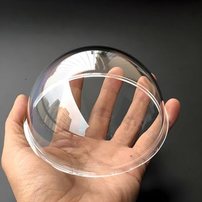4.2 Inch Clear Dome Cover Transparent Hemisphere Camera Lens Protective Cover, Polycarbonate Plastic Glass Security CCTV Camera Case, Dome Outer Diameter 107mm