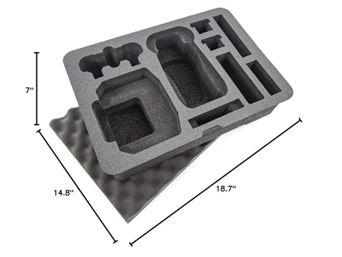 Nanuk 925 Waterproof Hard Case with Foam Insert for DJI Mavic 3 & Mavic 3 Classic - Fly More/Cine Premium Combo - Black