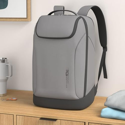 BANGE Business Commute Backpack Waterproof fit 15.6 Inch Commute backpack,Travel Durable Backpack - color: Grey(no Charge Port)