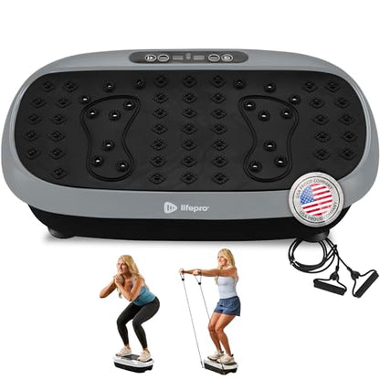 Lifepro HexaPlate Lite Compact Vibration Plate with Magnetic Acupoints - color: Silver