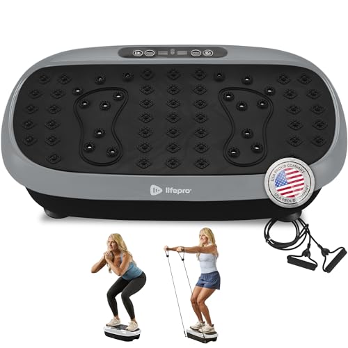 Lifepro HexaPlate Lite Compact Vibration Plate with Magnetic Acupoints - color: Silver
