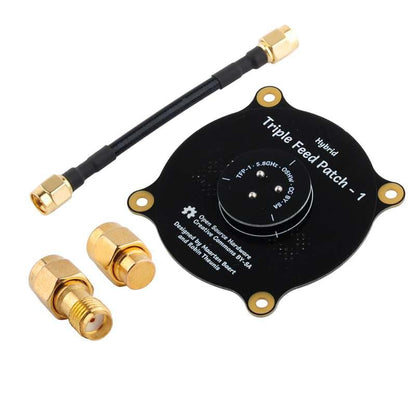 5.8GHz Triple Feed Patch Antenna, High Gain 9.4dBi Directional Circularly Polarized LHCP RHCP Antenna with 50ohm SMA Load Terminator for FPV Racing Drone Eachine EC800D