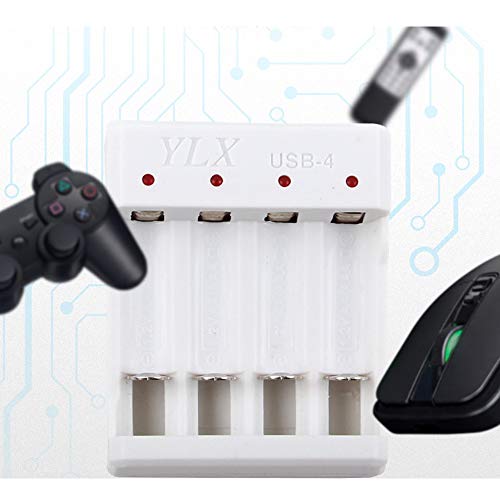 1 Pcs USB Battery Charger AA AAA Rechargeable Batteries Charger 4 Slot USB Plug Fast Battery Charging for AA AAA