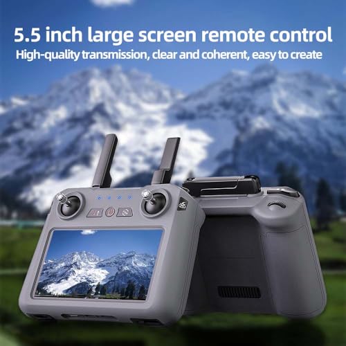 SG909 Drones with 4K Camera for Adults, 3-axis Gimbal Stabilization, 6 km video transmission, RC Remote Control Screen, 360° Obstacle Avoidance, Foldable Quadcopter, 3 Batteries - color: 3 batteries(Grey)