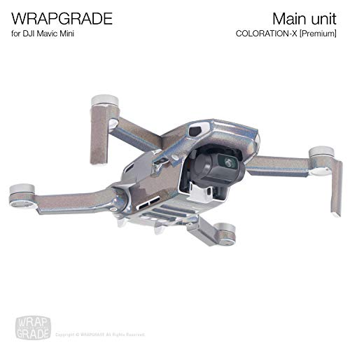 Wrapgrade Skin Compatible with DJI Mavic Mini & Mini 2 SE & Mini 4K (Coloration-X) - color: COLORATION-X