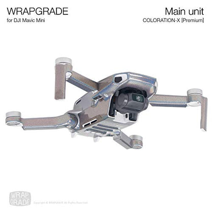 Wrapgrade Skin Compatible with DJI Mavic Mini & Mini 2 SE & Mini 4K (Coloration-X) - color: COLORATION-X