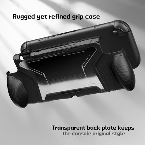 playvital for Switch 2 Beyond-Grip Protective Case, Interchangeable FPS/Omni Ergonomic Grips + Military-Grade Drop Dockable Cover + 2 Joystick Caps for Nintendo Switch 2 (Black) - color: Black