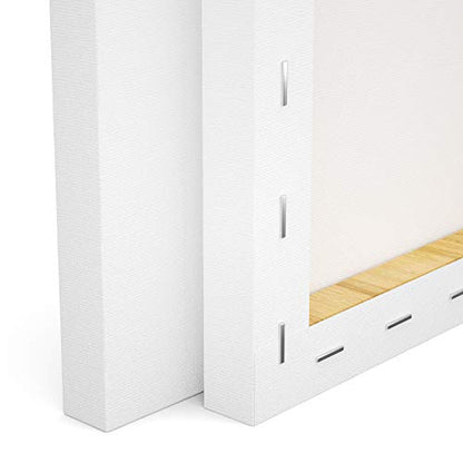 GOTIDEAL Stretched Canvas, 9x12 Inch Set of 8, Primed White - color: White, size: 9"x12"