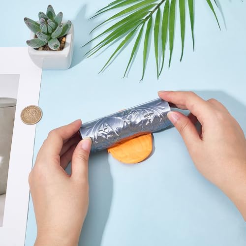 CRASPIRE Clay Texture Rollers Pottery Embossing Roller Bees Pattern Gray Plastic Polymer Like Textured Modeling Shaping Art Tools Hand Stamps for Ceramic Jewelry Making Earrings DIY Craft Supplies - style: Bees
