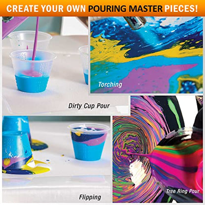 Pouring Masters Blue Interference Pearl 32-oz Acrylic Pouring Paint - color: Blue, size: 32 Fl Oz (Pack of 1)