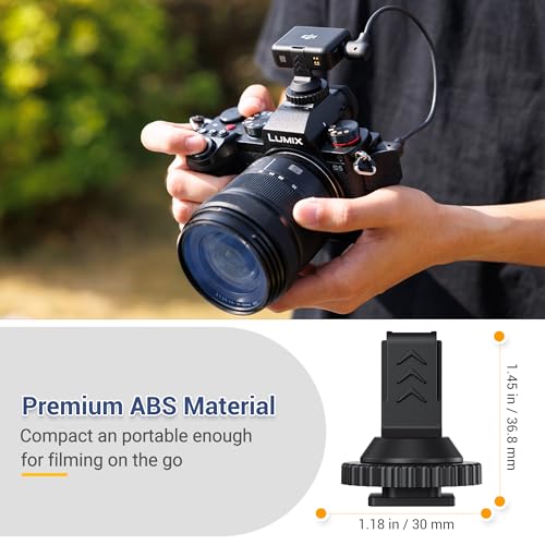 JJC Cold Shoe Mount Adapter for DJI Mic, Fits Canon Nikon Sony Cameras - size: For DJI Mic Receiver
