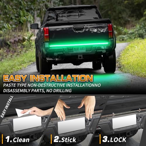 XRIDONSEN 48 inch 288 LED Tailgate Strobe Lights Green Emergency Lights - color: Green