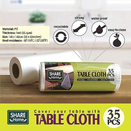 35-Pack Disposable Tablecloth