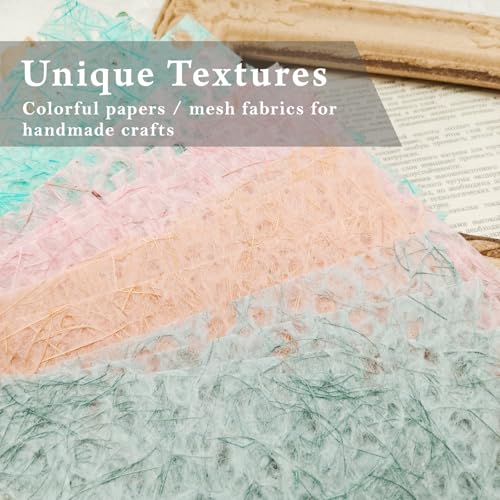 Colorful Textured Fabric Paper(cutouts paper, Close to A5 size) - color: cutouts paper