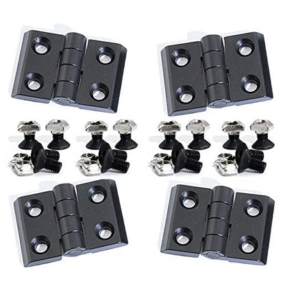 KOOTANS 4 Sets Alloy Hinges for 2020 Series 6mm T-Slot Aluminum Extrusion Profile 3D Printer Frame