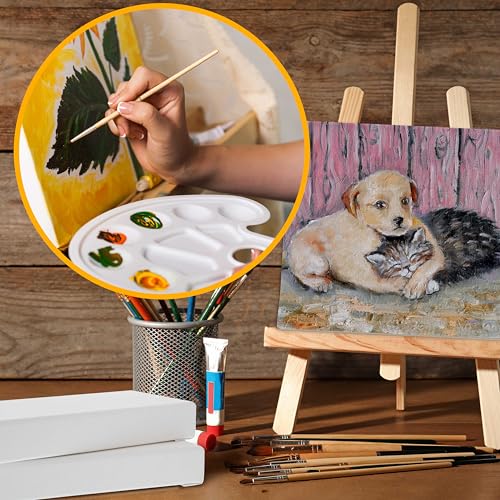 U.S. Art Supply 4"x6" Stretched Canvas for Painting, Gallery Depth 5-Pack - size: 4" x 6"