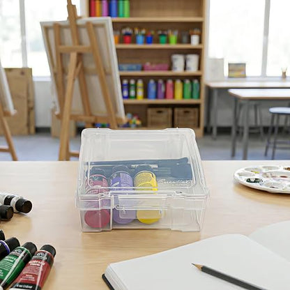 ArtBin 6953AB ClearView 6" x 6" Box Art & Craft Organizer, [1] Plastic Storage Case, Clear - size: 6" x 6" cm