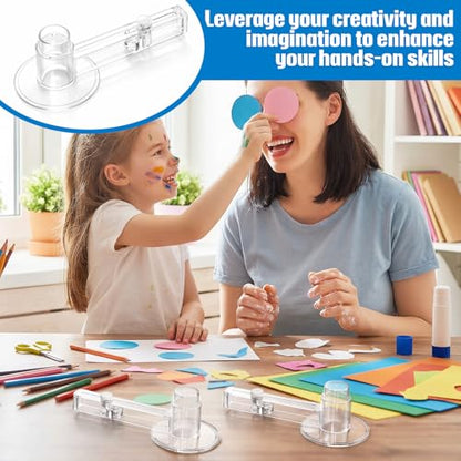 Lanties 2 Pack 58 mm/2.25 Inch Clear Circle Paper Cutter Button Maker Tools Adjustable Round Circular Cutter for Art DIY Crafts, 70-210mm