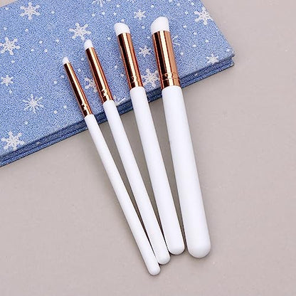 UNIMEIX Mini Blending Brushes for Card Making, Dry Miniature Painting Set Background Blender Paint Brushes Small Detailed Paint Brushes (12 Pack) - color: White