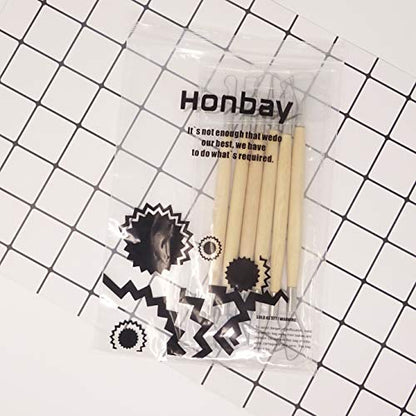 "Honbay 6-Piece Wooden Handle Double Ended Modeling Tools Sculpting Tools for Clay, Fondant, Cake, Ceramic, Dough, Plasticine, Plaster, Wax, etc"