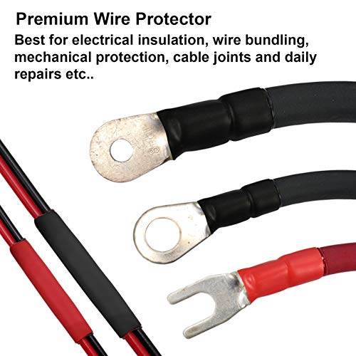 1 Inch 3:1 Adhesive Heat Shrink Tubing, 4 ft, 2 Pcs Red/Black - size: 4FT (1", 2 Pcs)
