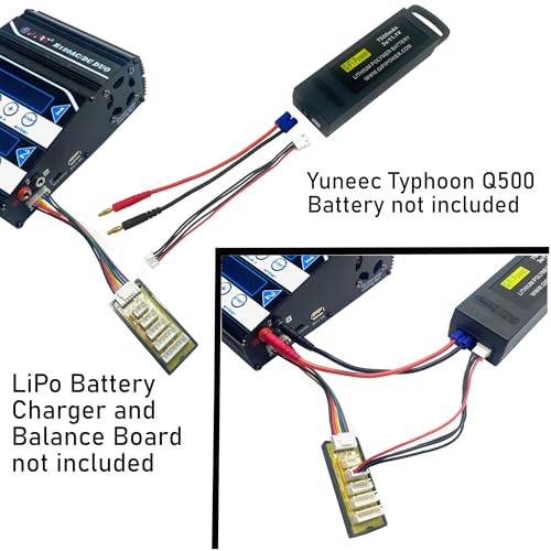 MaximalPower Charging Cables for Yuneec 7500mAh Q500 Battery | 3 Different Cables for Your Drone RC Quadcopter Battery Charging Needs (Charging Cables only)