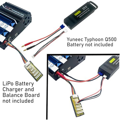MaximalPower Charging Cables for Yuneec 7500mAh Q500 Battery | 3 Different Cables for Your Drone RC Quadcopter Battery Charging Needs (Charging Cables only)