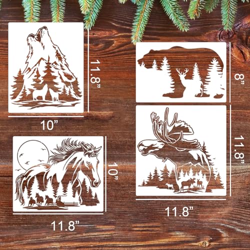 Wood Burning Stencils for Painting 12" Wildlife Stencil - style: Animal