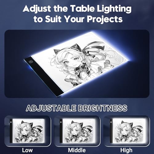 Guiseapue A4 Diamond Art Light Board, Ultra-Thin Light Pad for Painting