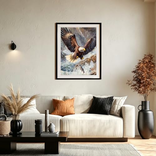 XTCIXAL Diamond Art Kits for Adults, Eagle Diamond Painting, 12x16 Inch - color: 14-Eagle