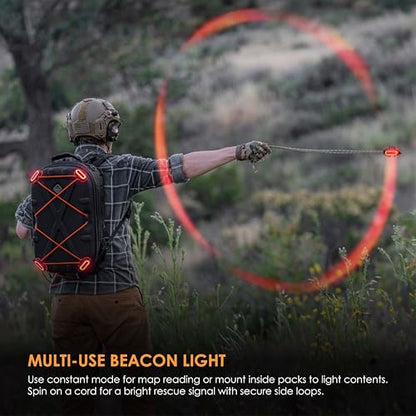 HAZARD 4 Beacon Light Kit-B - LED Core - Rechargeable Wireless Strobe Device - Amber Warning Light - Battery Powered - Includes Boot Cover, SG1, Screws/Plugs, Nuts/Plugs, Charge Cable - style: Kit - B