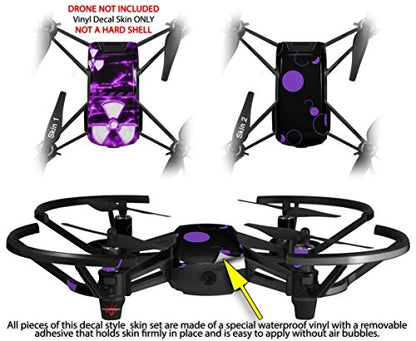 Skin Decal Wrap 2 Pack Compatible with DJI Ryze Tello Radioactive Purple Drone NOT Included