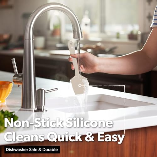 DI ORO Large Silicone Spatula - 600F Heat Resistant, Clay - color: Clay
