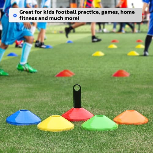 GHB Hex Agility Rings 1 Pack and 50 Pack Disc Cones 12 Rung 20ft with 3 Carrying Bag