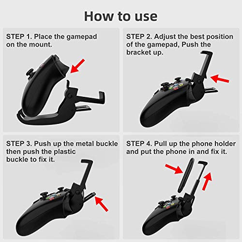 NBCP Xbox Series X Controller Phone Mount,Foldable Phone Holder for Xbox Series S|X/Xbox one Wireless Controllers Cellphone Clip Ajustable(Clip Only)