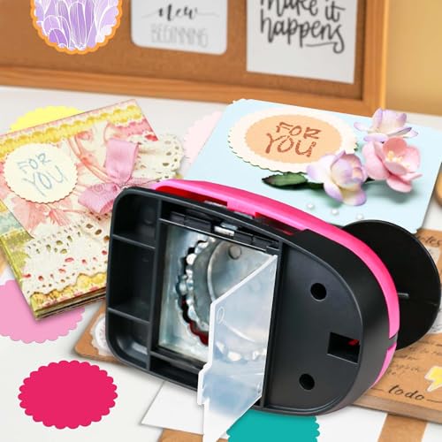 Circle Paper Punches, 1.97 in Scalloped Circle Hole Puncher for Paper Craft - style: Scalloped Circle