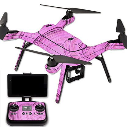 MightySkins Skin Compatible with 3DR Solo Drone Quadcopter wrap Cover Sticker Skins Pink Thai Marble