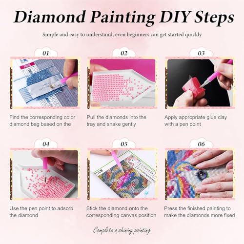 Funny Horse Diamond Art Kits for Adults Round Diamond Painting 12x16 Inch - color: DD101