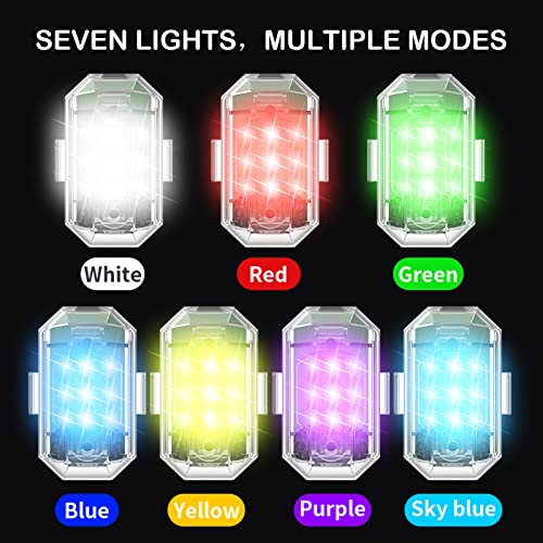 2 Pack Drone Strobe Light with Remote Control for DJI Mini 5 Pro/Mavic 4 Pro/Phantom 3/4 Mavic Mini Air Avata Series Drone Night Flight FAA Anti-Collision Rechargeable LED
