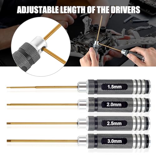 1.5mm 2.0mm 2.5mm 3.0mm Titanium Plated Ti Coated Hex Diver Set